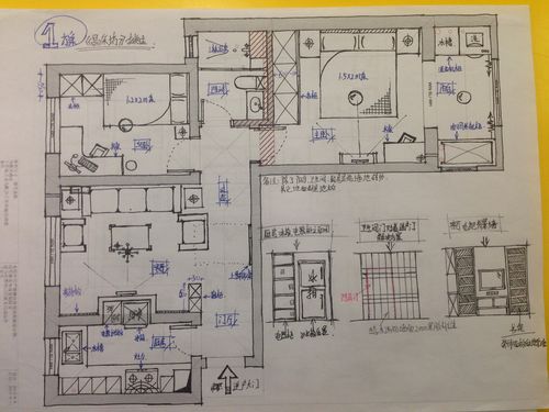 手绘装修知识 装修手绘平面图